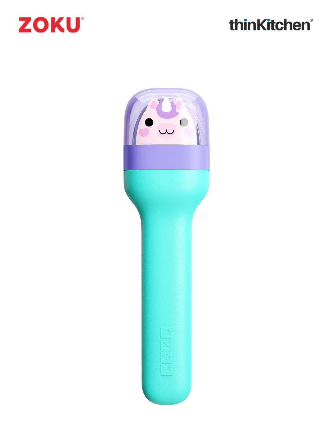 Zoku Unicorn Kids Pocket Utensil Set – Stainless Steel Knife Fork Spoon Set with Travel Case, BPA-Free