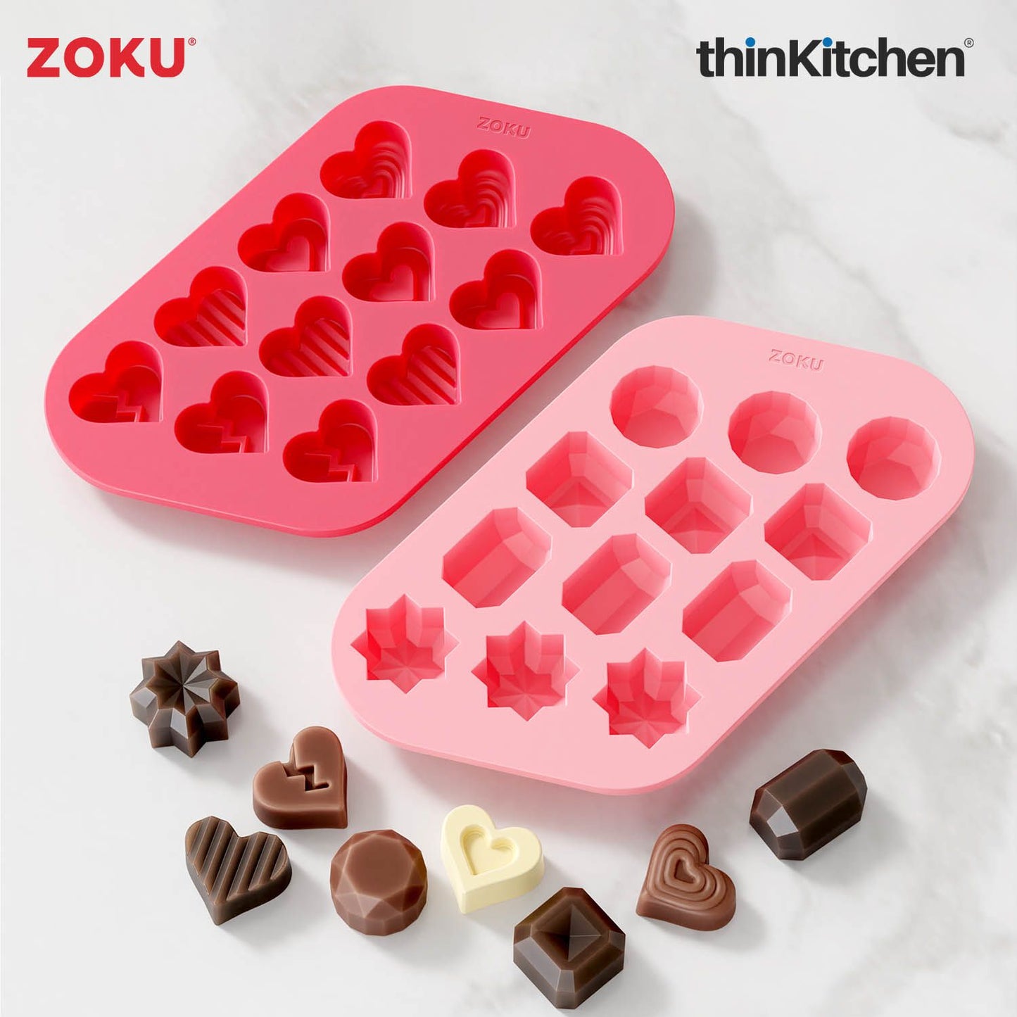 Zoku set/2 Chocolate Heart & Gem Mold
