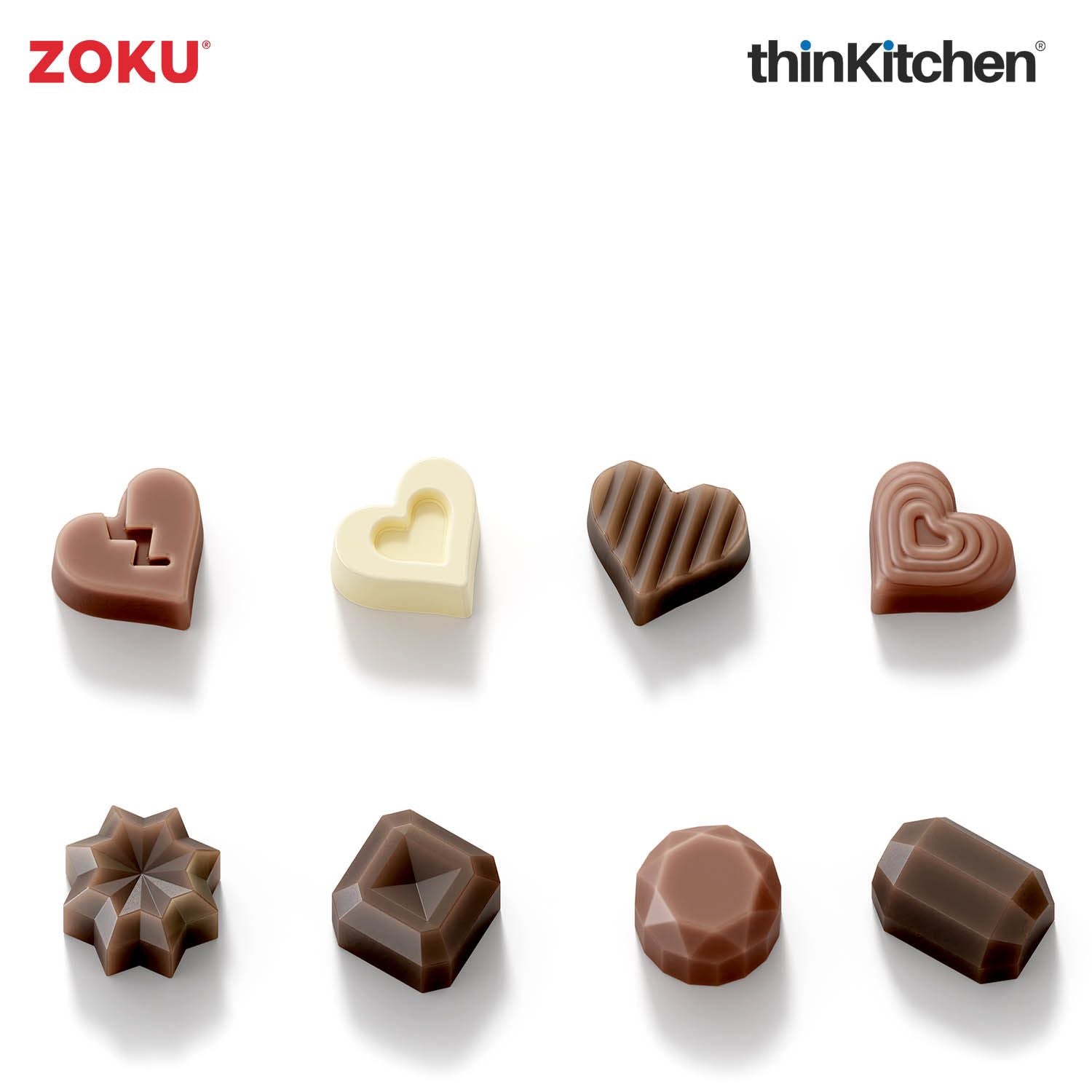 Zoku set/2 Chocolate Heart & Gem Mold - 2
