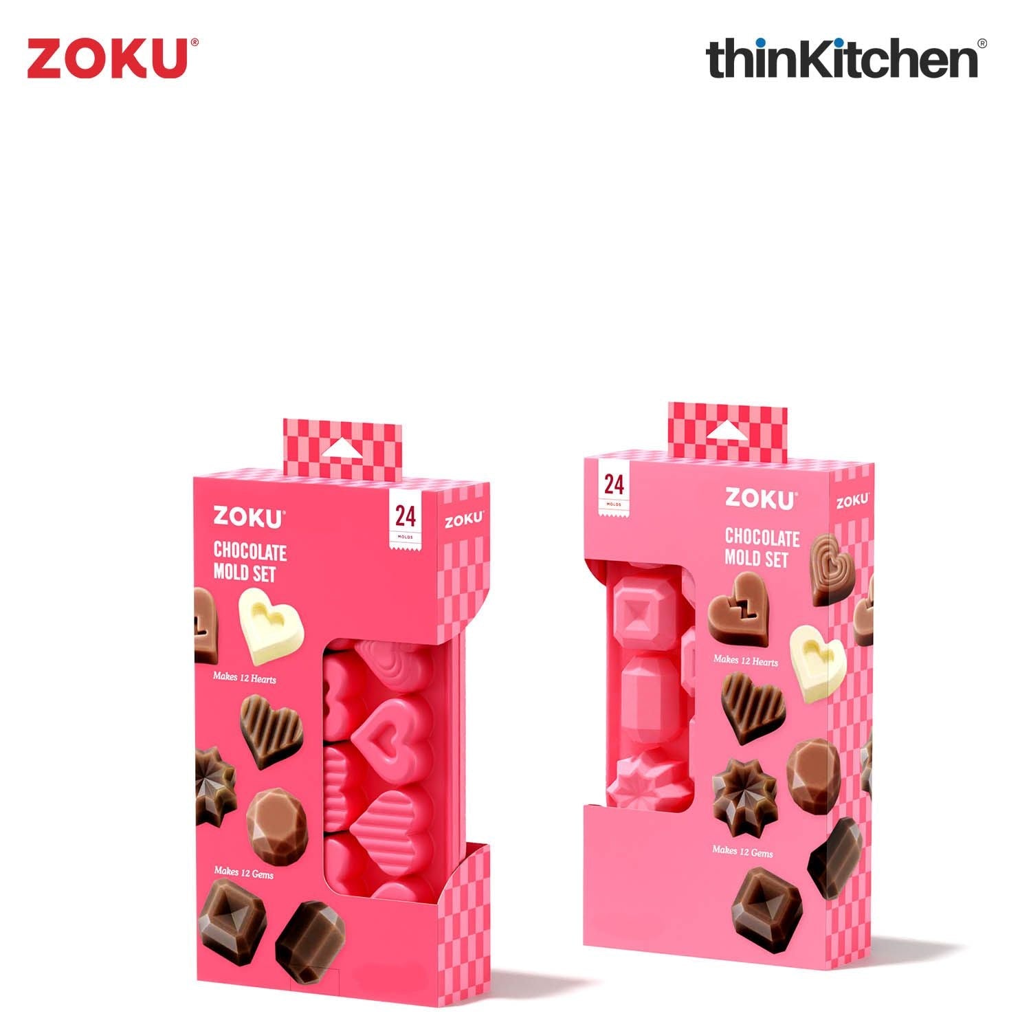Zoku set/2 Chocolate Heart & Gem Mold - 3