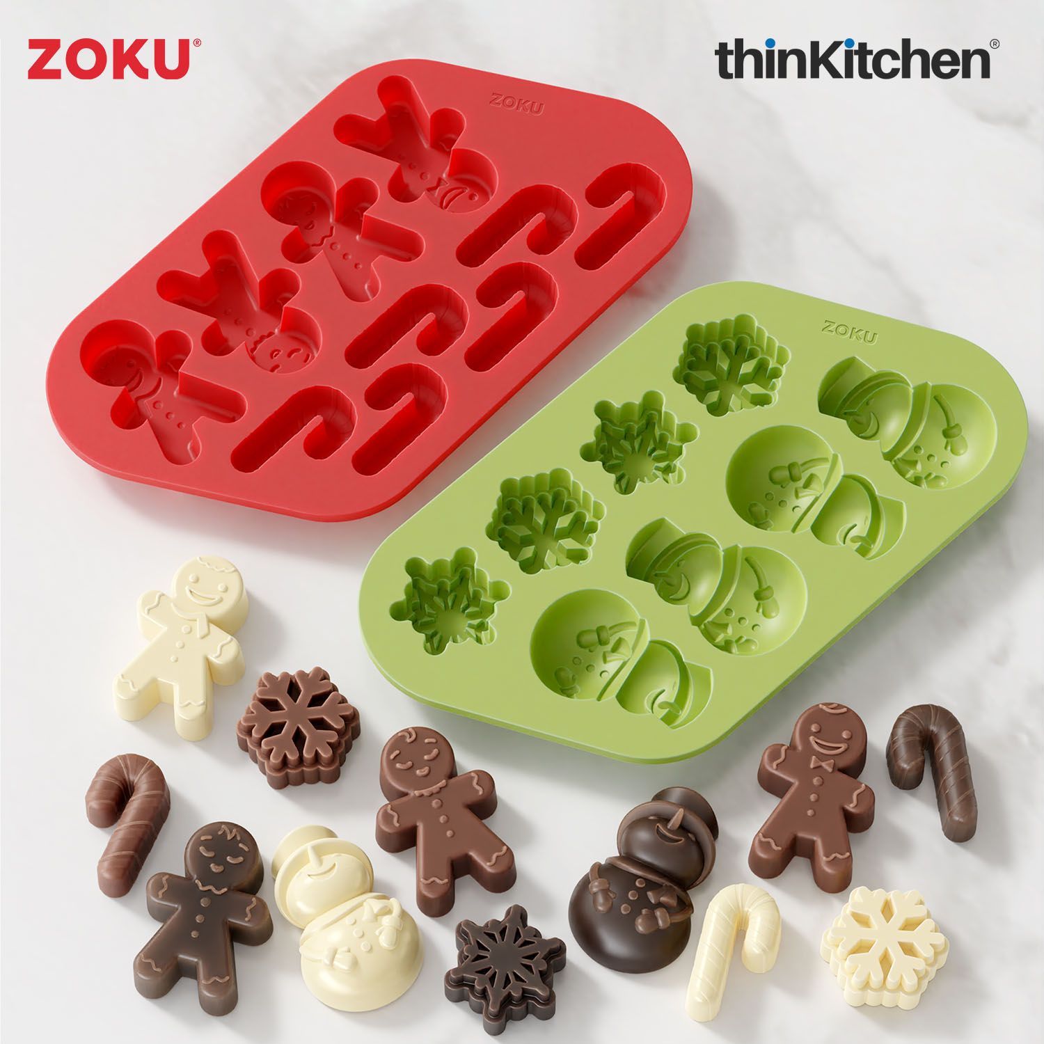 2 Holiday Chocolate Trays, Inst. Booklet - 1